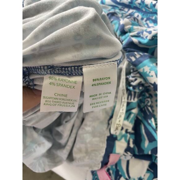 Lilly Pulitzer Ailsie Strapless Jumpsuit Romper Blue Keep On Trunkin Size Small - Picture 8 of 8